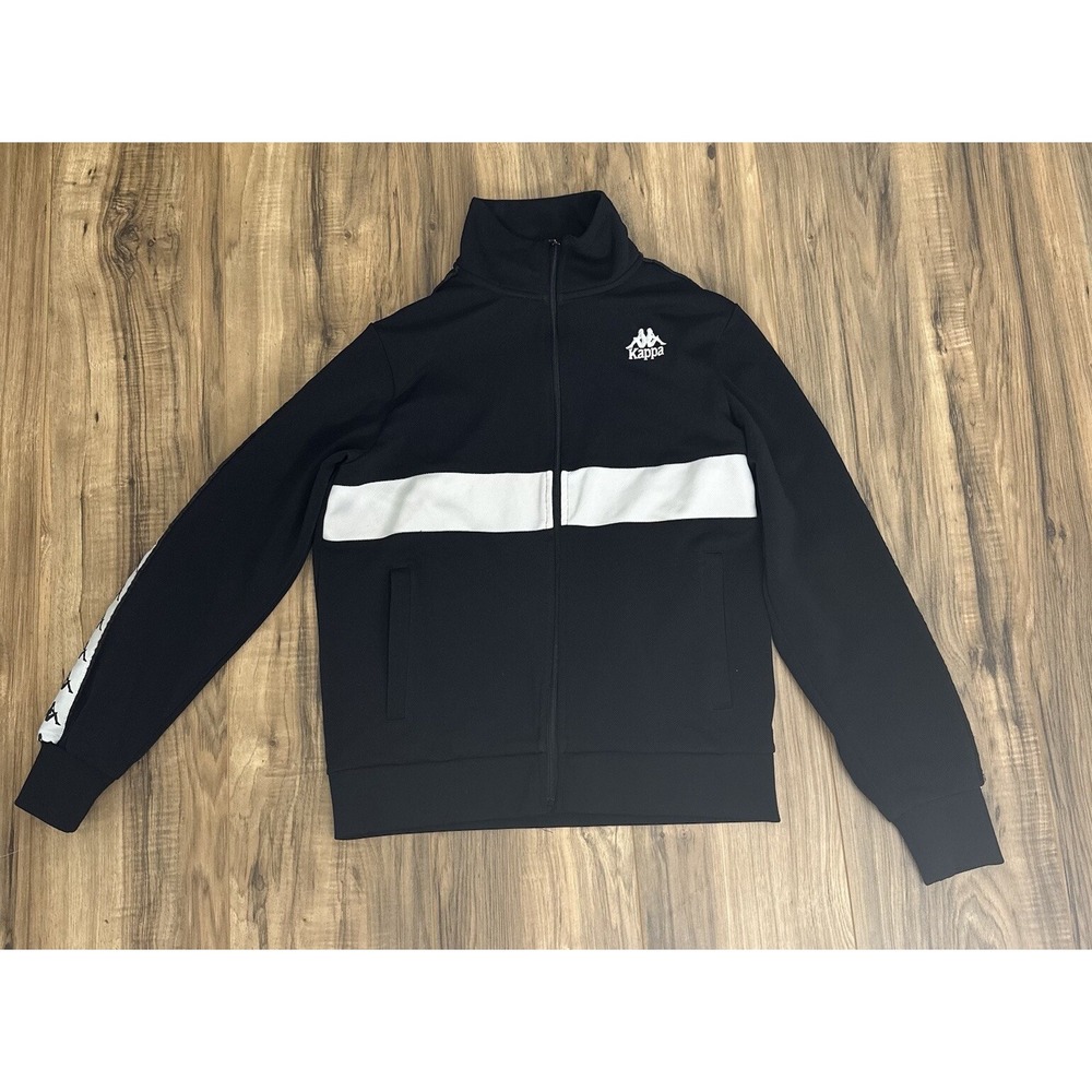 Kappa Full Zip Jacket Womens Size Small Black